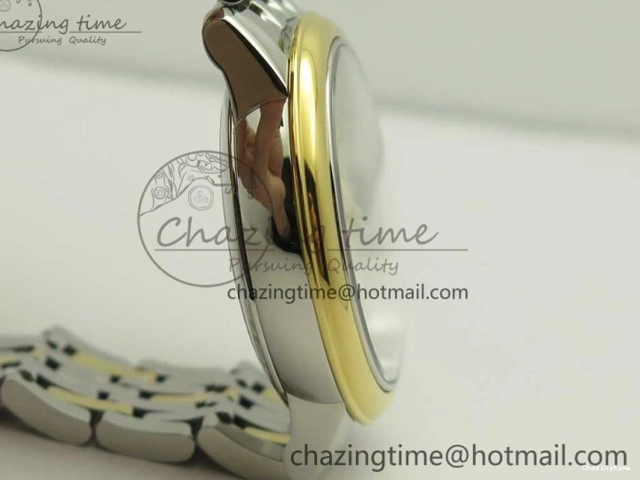 0106 Attractive De Ville Prestige Ladies 32.7mm SS MKF 1:1 Best Edition White Dial Roman Markers on SS YG Bracelet MIYOTA 7965